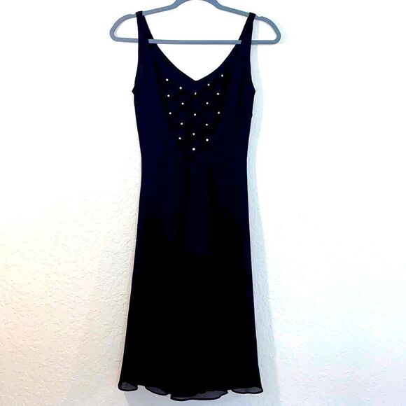 Niki By Niki Lavis Black Slip Dress Size 4 - Picture 1 of 6